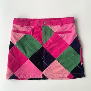 Lilly Pulitzer Girl’s Patchwork Corduroy Cotton Skirt Sz 7